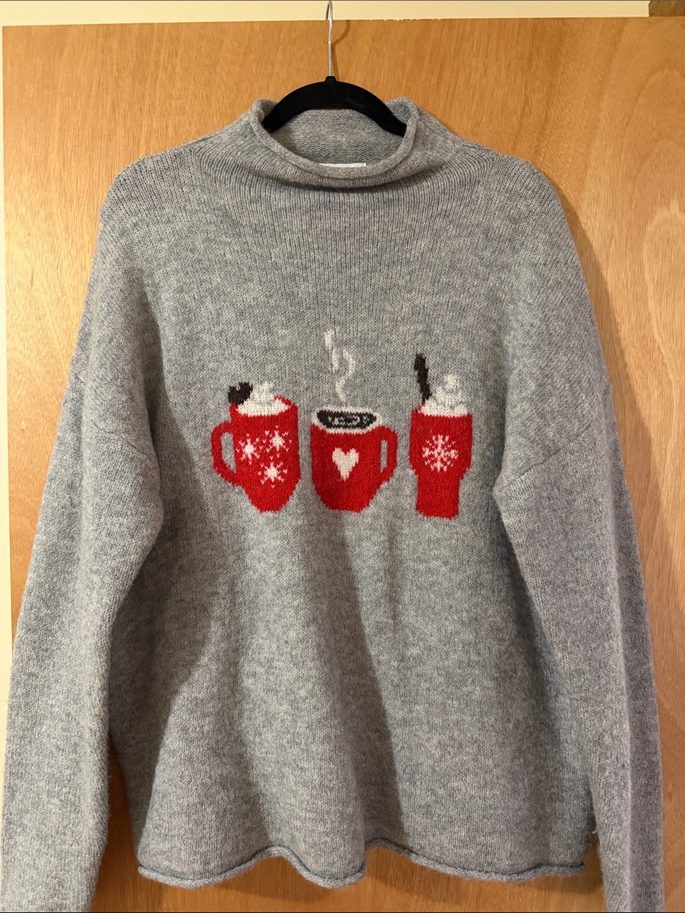 cupcakes & cashmere Soft Gray Knit Sweater